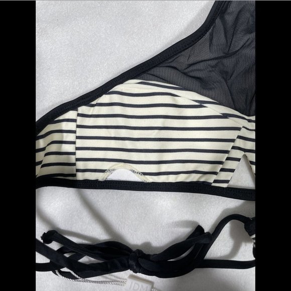 NWT $88 Issa de ' Mar Harper Bikini Top Black Cream Stripes [‎ SZ XS ] #3745 - Picture 9 of 10